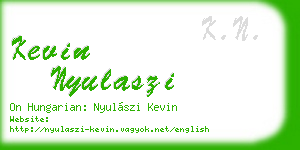 kevin nyulaszi business card